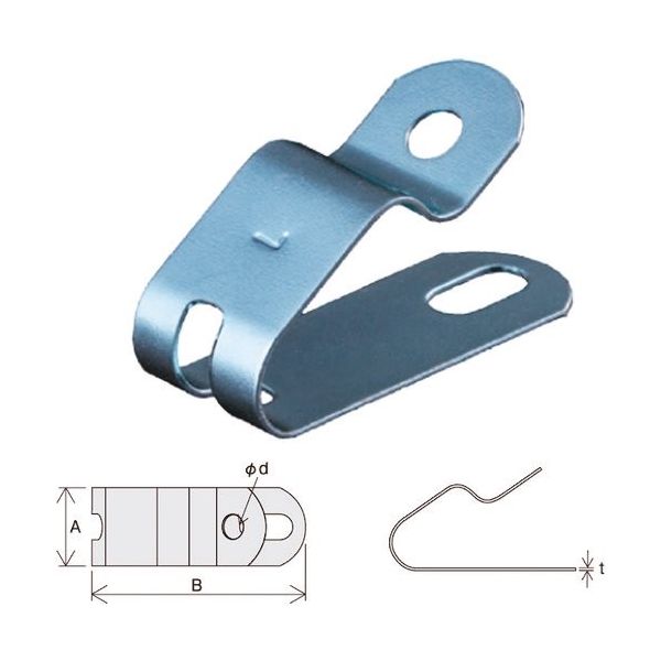 因幡電機産業 JAPPY 片サドル JM2-L 1袋(100個) 215-0978（直送品）