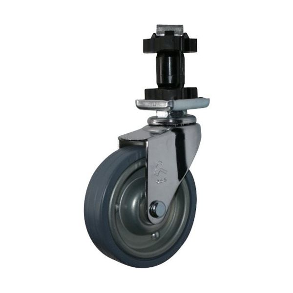 ハンマーキャスター ハンマー パイプ差込み旋回式ゴム車輪(スチールホイール)65mm 角32用 4205EN-PR65 1個（直送品）