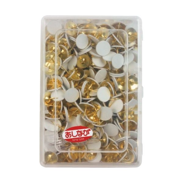 ミツヤ 二重画鋲足長着色白 500本 M10430 NLC-500 1セット(5個) 195-1881（直送品）