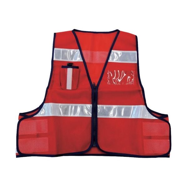 ミズケイ 防犯パトロールベスト(レッド) 5918509 1枚 351-7419（直送品）