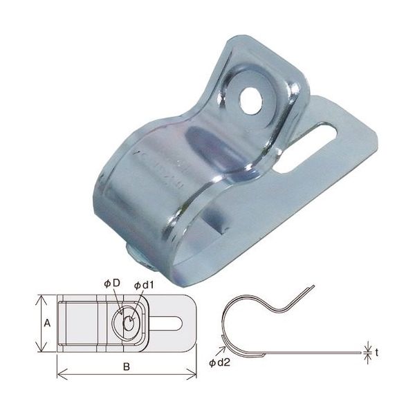 因幡電機産業 JAPPY 片サドル JM2-1822 1袋(75個) 216-5181（直送品）