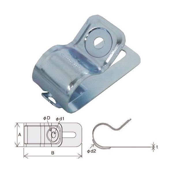 因幡電機産業 JAPPY 片サドル JM2-1317 1袋(100個) 216-8248（直送品）