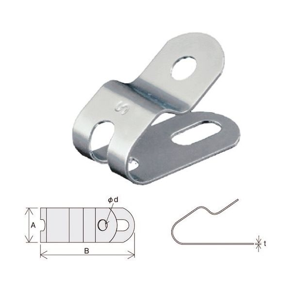 因幡電機産業 JAPPY 片サドルSUS JM2-S/S 1袋(100個) 215-1032（直送品）