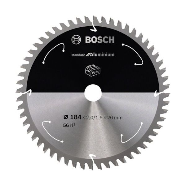 ボッシュ 丸のこ刃 スタンダードアルミニウム用184x56T 2608837768 1枚 355-3721（直送品）