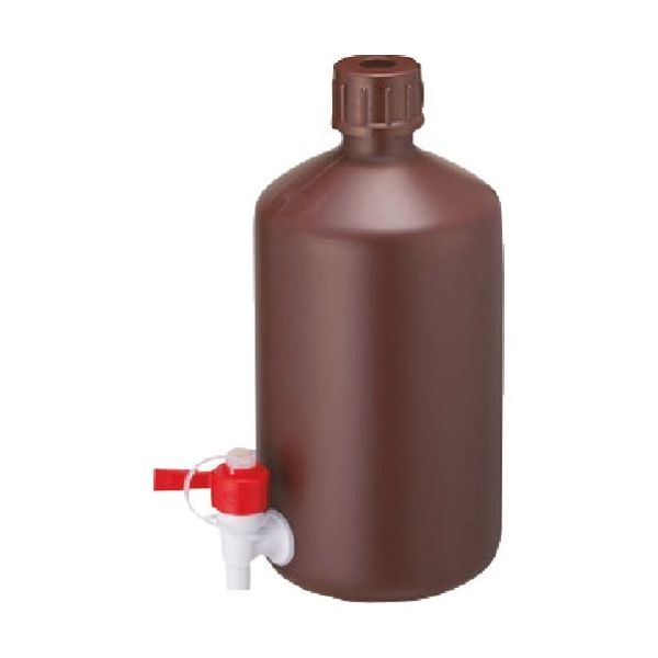 東京硝子器械 TGK 細口びん 茶色 コック付 5L 876-22-01-27 1個 183-8139（直送品）