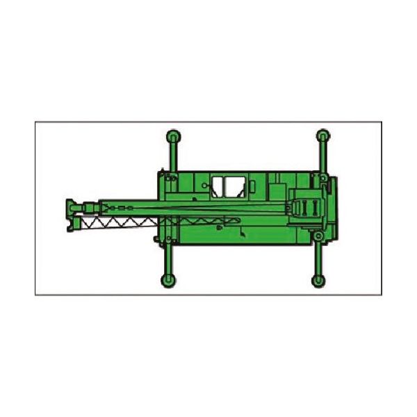 つくし工房 つくし ミニ重機マグネット平面タイプ ラフテレーンクレーン 小 MK-211 1個 185-4336（直送品）