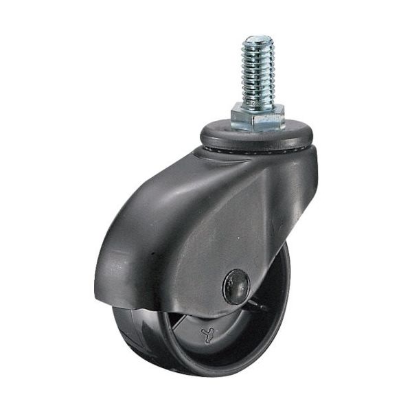 ハンマーキャスター ハンマー ねじ込み旋回式ナイロン車輪50mm W3/8 本体:黒色 451A-20N50 1個 814-1471（直送品）