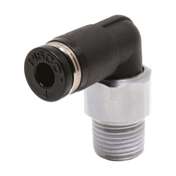 日本ピスコ PISCO ロータリジョイント エルボチューブ4ネジR1/8 RL401 1個 809-5746（直送品）