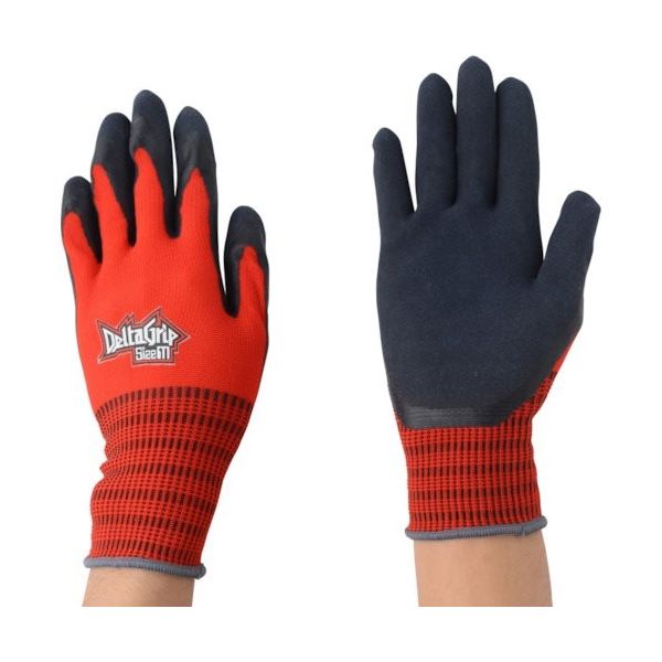 川西工業 川西 デルタグリップ レッド 3P Mサイズ 2526R-M 1セット(15双:3双×5袋) 854-8463（直送品）