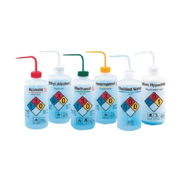 東京硝子器械 TGK 薬品識別洗浄瓶 LDPE 500mL 次亜塩素酸Na 602-21-63-11 1本 183-5925（直送品）