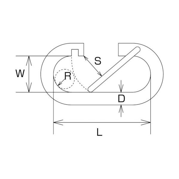 水本機械製作所 水本 O型フック 線径6mm A-1944 1個 316-0330（直送品）