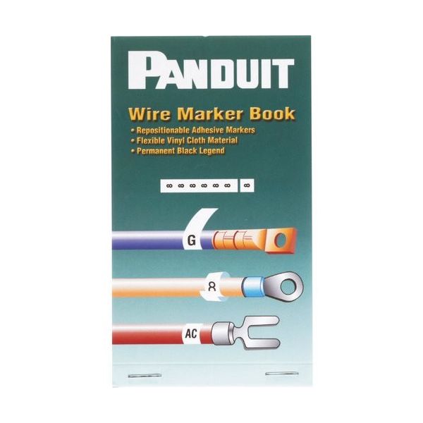 PANDUIT マーカーブック ポケットサイズ 印字済み ビニルクロス 耐油性 耐摩耗性 表示文字+ ~ 0~45 10ページ/冊 PCMB（直送品）