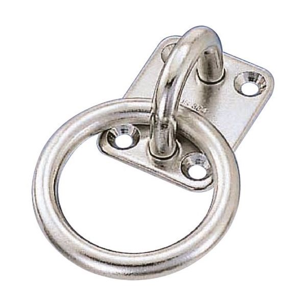 水本機械製作所 水本 ステンレス 丸カンプレート 丸カン内径50mm 39mm×50mm A-044 1個 113-3029（直送品）