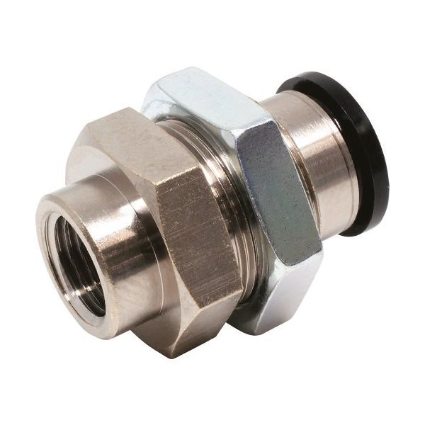 日本ピスコ ピスコ チューブフィッティング メス隔壁ストレートチューブ12ネジR1/4 PMF1202 1セット(10個) 809-5665（直送品）