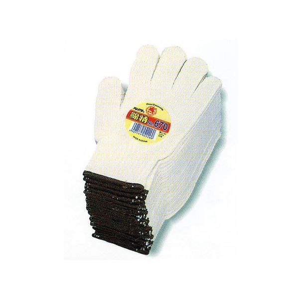 富士手袋工業 天牛 綿特 3本編 670-C 1セット（120双:12双×10組）（直送品）