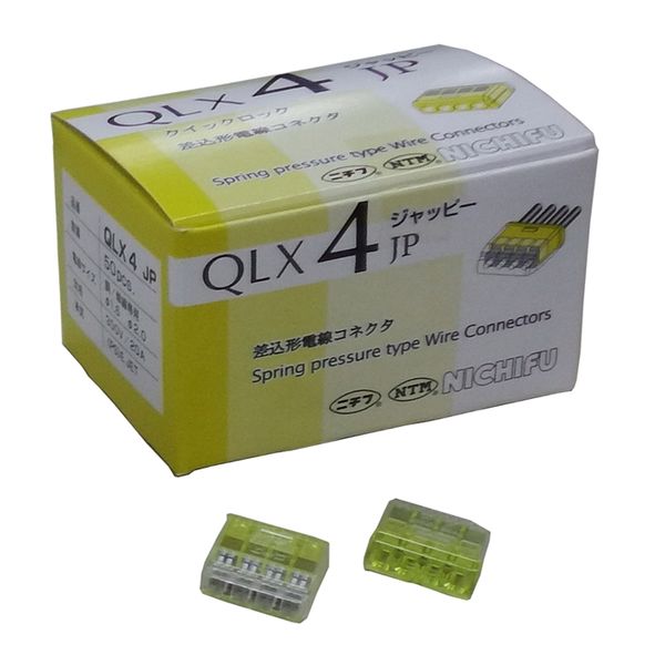 ニチフ端子工業 JAPPY 差込形コネクタ QLX4ーJPーYCL 1箱50個入り QLX4-JP-YCL 1セット(150個:50個×3箱)（直送品）