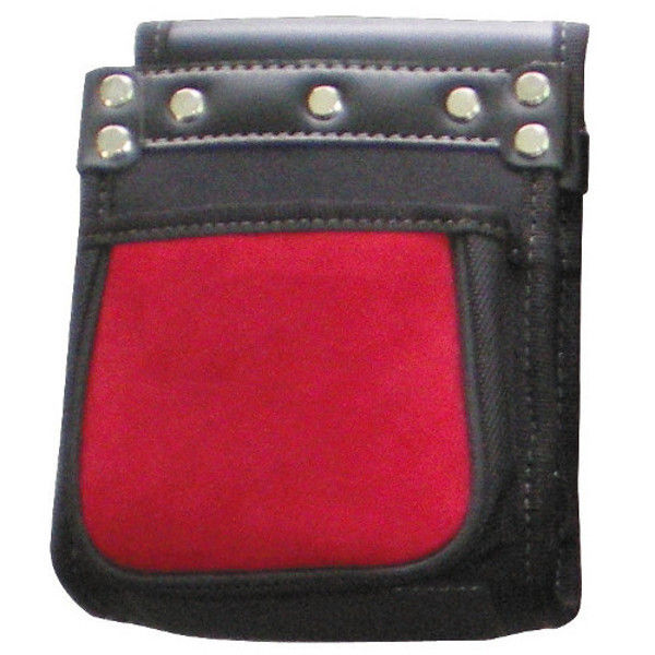 ケイワーク カワタッチ小型2段腰袋 赤x黒 PW53（取寄品）