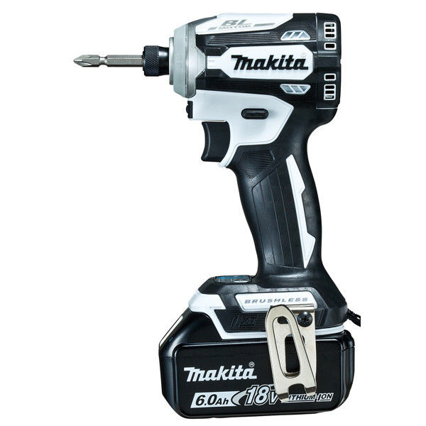 新品セールマキタ(Makita) インパクトドライバ(白) 18V バッテリ、充電器、ケース付 TD171DZW(TD171D) 内部OH済、軸ブレ・異音無し 動作確認済 本体