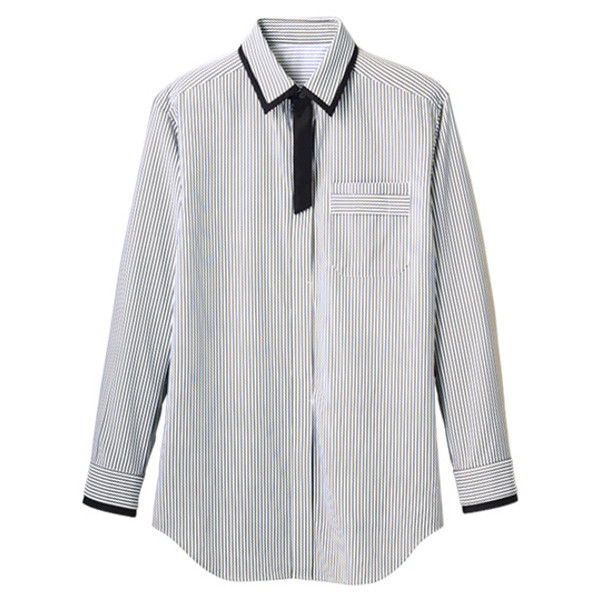 男女兼用シャツ S グレー×白 LBLU-1401-B6 1着 サーヴォ（旧サンペックスイスト）（直送品）