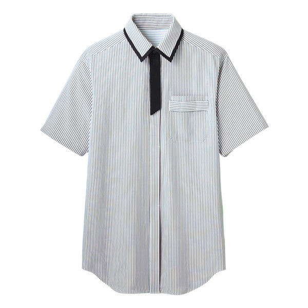 男女兼用シャツ S グレー×白 LBSU-1401-B6 1着 サーヴォ（旧サンペックスイスト）（直送品）