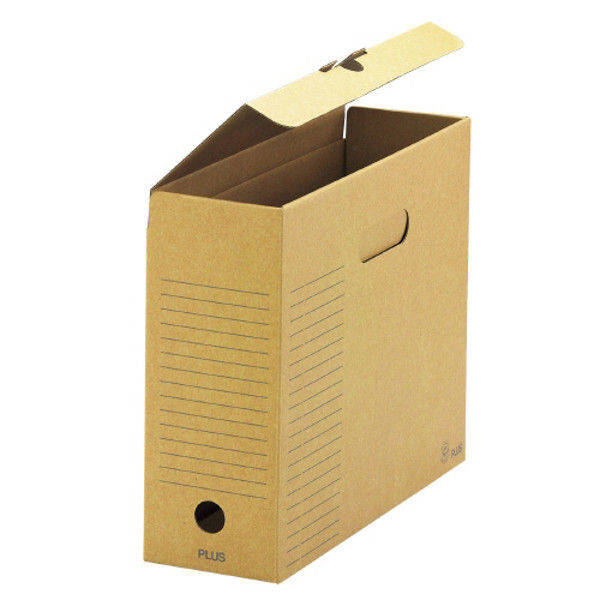 プラス ボックスファイル 蓋付 A4E FL-081BF 5冊（直送品）