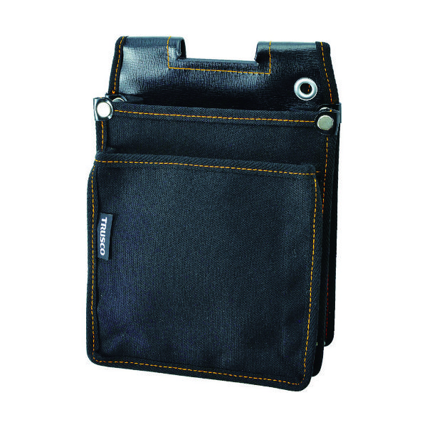 トラスコ中山 TRUSCO 内線工事用電工腰袋 前ポケット付 TDI-M-BK 1個 837-1274（直送品）