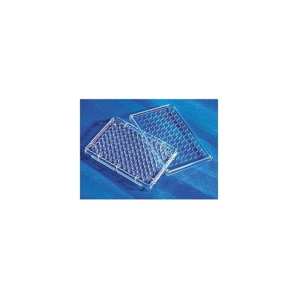 コーニングインターナショナル CellBIND(R)96ウェルプレート透明 平底 フタ付 3300 1ケース(50個) 61-4687-65（直送品）
