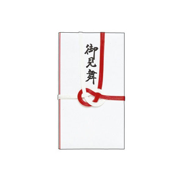 ササガワ タカ印 金封 東京折 赤白七本 御見舞 27-762 30枚（1枚袋入×30枚箱入）（取寄品）