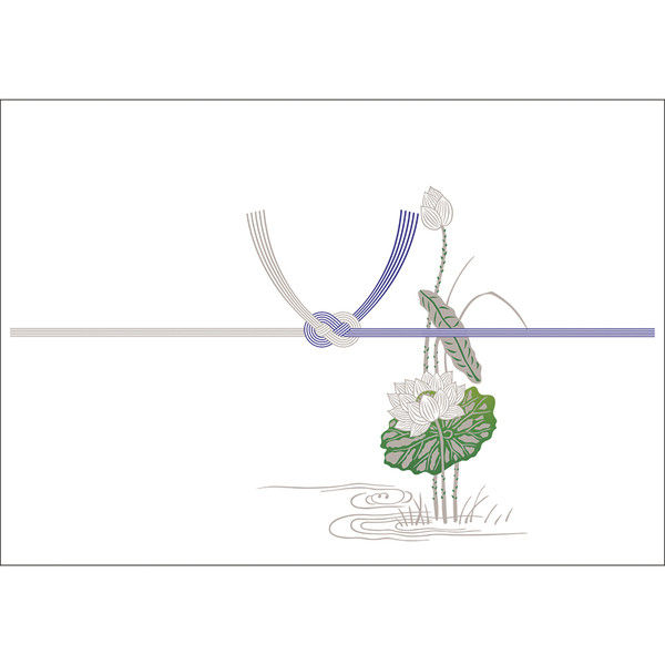 ササガワ タカ印 のし紙 中杉判 蓮 山 3-422 500枚（100枚袋入×5冊包）（取寄品）