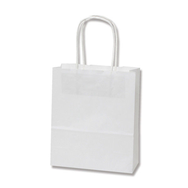 【ケース販売】HEIKO 紙袋 25チャームバッグ 20-1 晒白無地 003265000 1ケース(50枚×6袋 合計300枚)（直送品）