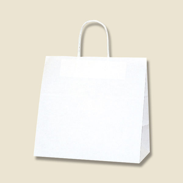 【ケース販売】HEIKO 紙袋 25チャームバッグ 30-3 晒白無地 003267110 1ケース(50枚×4袋 合計200枚)（直送品）