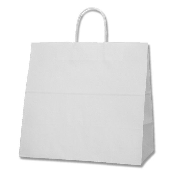 【ケース販売】HEIKO 紙袋 25チャームバッグ 41-2 晒白無地 003292000 1ケース(50枚×4袋 合計200枚)（直送品）