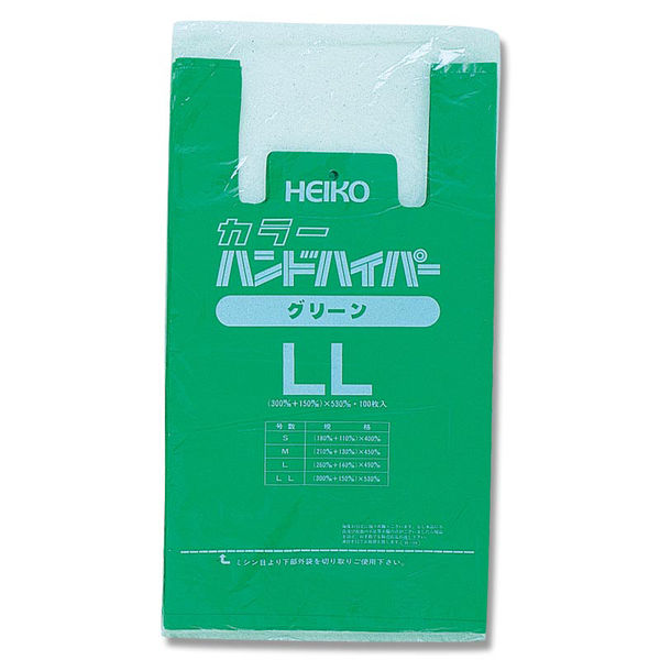 ヘイコー カラーハンドハイパー LL グリーン 006646301 1セット（100枚入×10束）