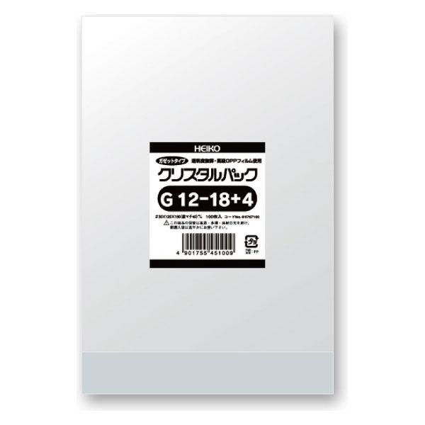 シモジマ クリスタルパック G 12-18+4 006767100 1セット（1000枚：100枚×10袋）