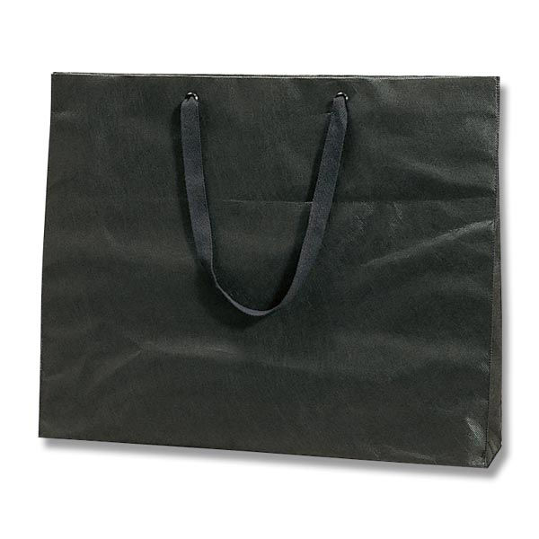 【ケース販売】HEIKO 不織布袋 ファッションバッグ Fタイプ L 黒 008738902 1ケース(10枚×5袋 合計50枚)（直送品）
