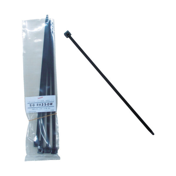 サトーゴーセー SG ヘビーリピートタイ (耐候・耐熱タイプ) 黒色 8.3×360mm SG-RH350W 1袋(50本)（直送品）