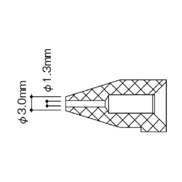 白光 ノズル/1.3MM N50B-05 1本(1個) 868-8335（直送品）