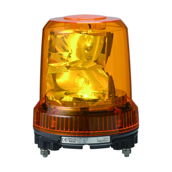 パトライト（PATLITE） パトライト 強耐振型LED回転灯 RLR-M2-Y 1台 835-8313（直送品）
