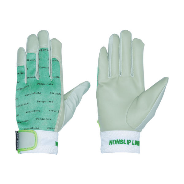ペンギンエースジャパン ペンギンエース ノンスリップエレカー白 LL グリーン PA-1624 1双 855-3043（直送品）