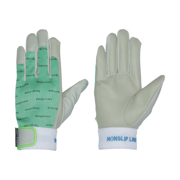 ペンギンエースジャパン ペンギンエース ノンスリップエレカー白 L グリーン PA-1623 1双 855-3042（直送品）