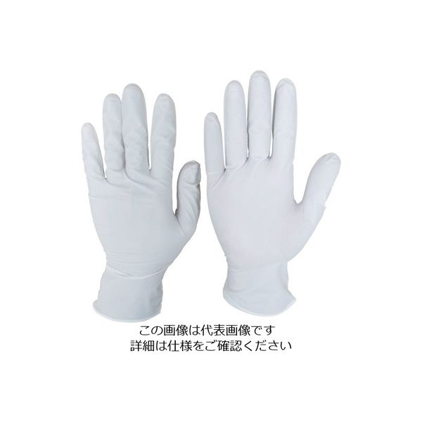 シンガー ニトリルゴム使い捨て手袋 ニトリルディスポNo.100白粉付L (100枚入) NBR0550PW-WBL 1箱(100枚)（直送品）