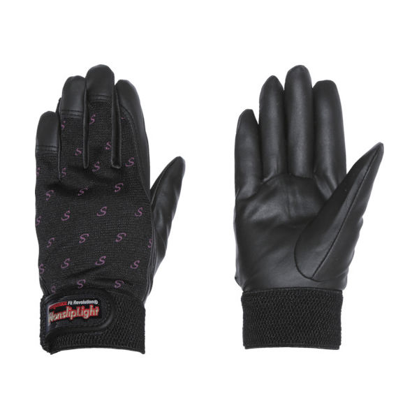 ペンギンエースジャパン ペンギンエース 合皮手袋 ノンスリップライト ブラック S PA-9101 1双 855-3025（直送品）