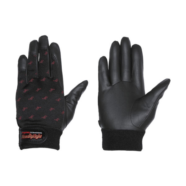 ペンギンエースジャパン ペンギンエース 合皮手袋 ノンスリップライト ブラック M PA-9102 1双 855-3026（直送品）