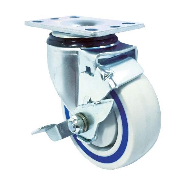 SAMSONG サンドイッチクッションキャスター 自在ストッパー付ナイロンゴム車 TP5050-01-NSR-SD-TLB 1個（直送品）