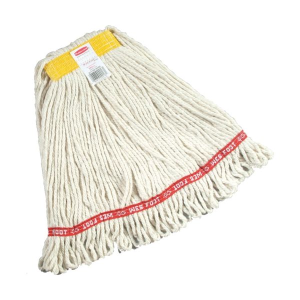 ニューウェルブランズ・ジャパン ラバーメイド クリーニングモップ ウェブフット Sサイズ ホワイト RMA11106WT 1個（直送品）