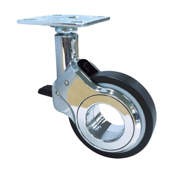 サムソンキャスター SAMSONG デザインキャスター「Olym」 プレート 自在ストッパー付 60 OLYM-PS-60 1個（直送品）