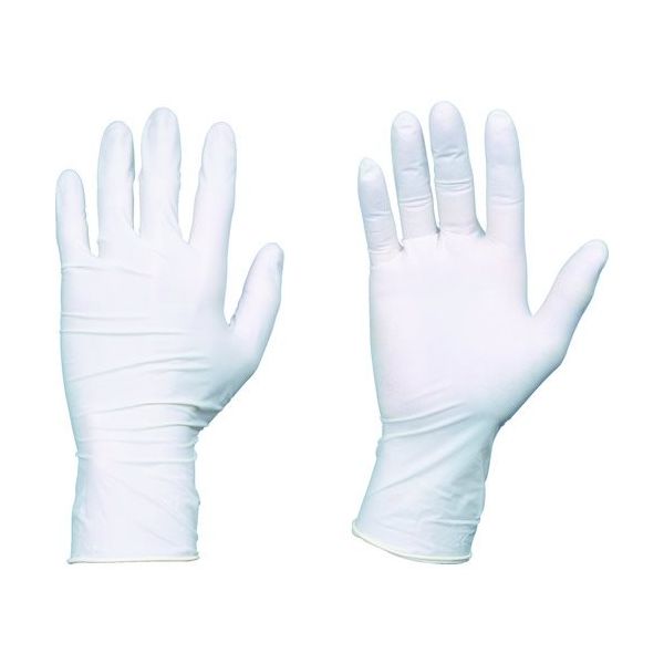 トラスコ中山 TRUSCO 使い捨て天然ゴム手袋TGセーフ 0.12 粉無白S 100枚 TGNL12WS 1箱(100枚)（直送品）