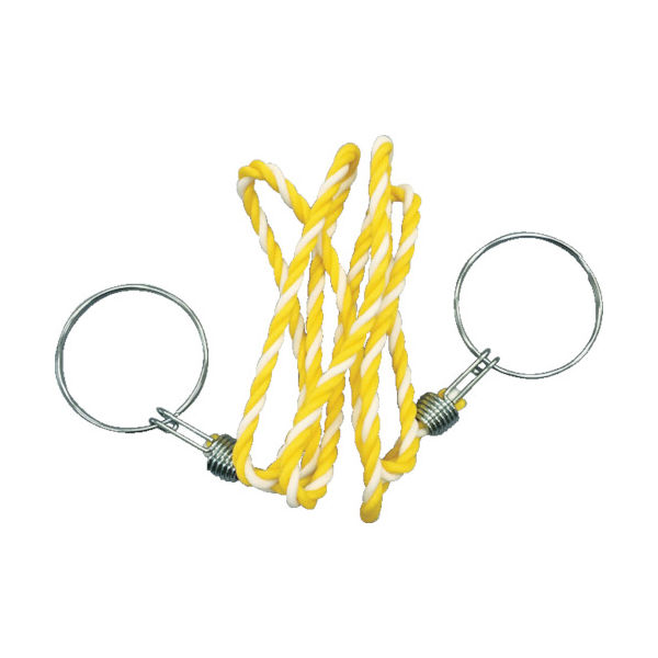 トラスコ中山 TRUSCO コーン用ロープ 標識 黄×白 12mmX2m TCC-34 1本(1個) 855-8131（直送品）
