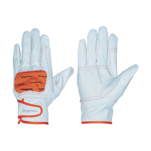ペンギンエースジャパン ペンギンエース 国産牛本革手袋(袖口マジックタイプ) レスキュー オレンジ フリーサイズ TH-504 1双（直送品）