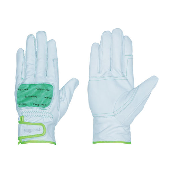 ペンギンエースジャパン ペンギンエース 国産牛本革手袋(袖口マジックタイプ) レスキュー グリーン L TH-506-L 1双（直送品）